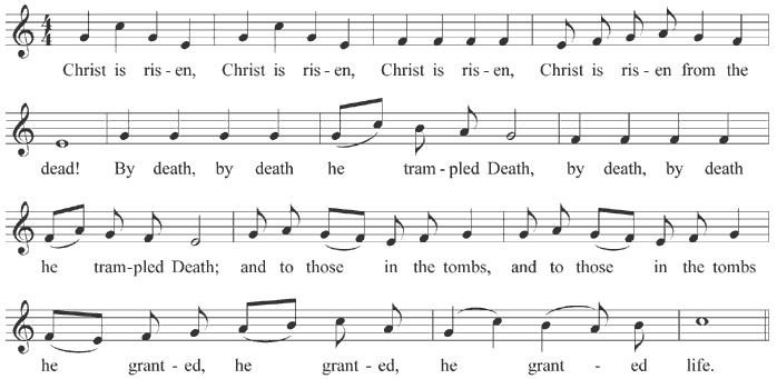 Kontakion of the Resurrection - tone 1