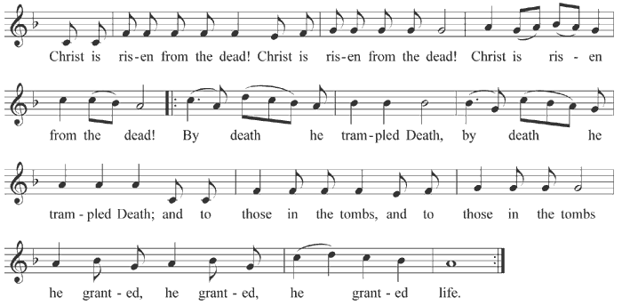 Kontakion of the Resurrection - tone 1