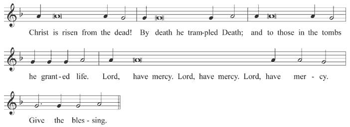 Kontakion of the Resurrection - tone 1