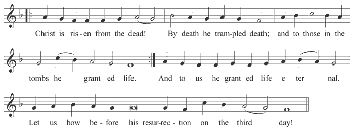 Kontakion of the Resurrection - tone 1