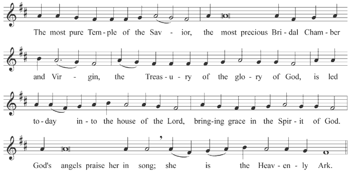 Kontakion of the Entrance of the Theotokos