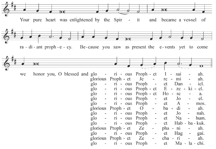 Kontakion of prophets