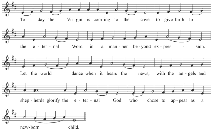 Pre-festive kontakion of the Nativity