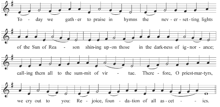 Kontakion of several priest-martyrs