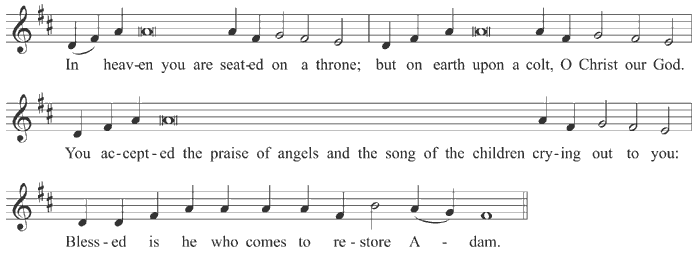 Kontakion of Palm Sunday