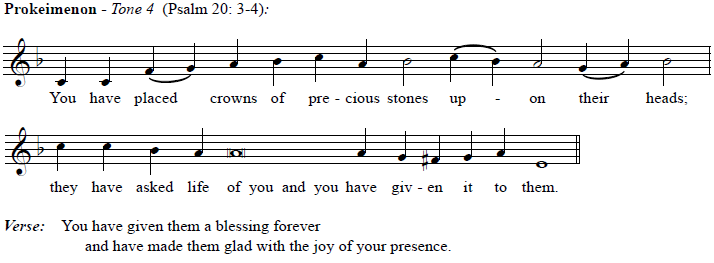 Crowning prokeimenon